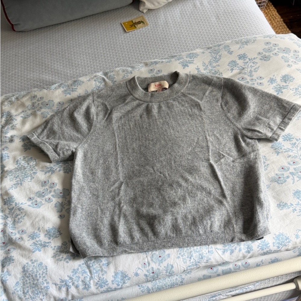 Kilte Liz Cashmere Sweater Tee in Gray
